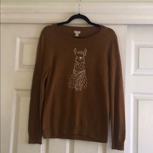 J. Crew Winter Llama sweater